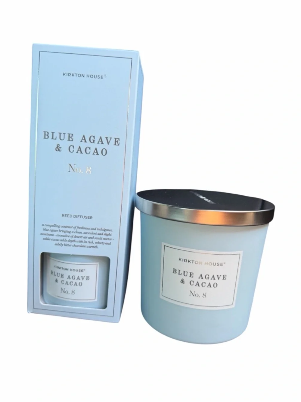 KIRKTON HOUSE No.8 Blue Agave & Cacao Diffuser &  Candle Set